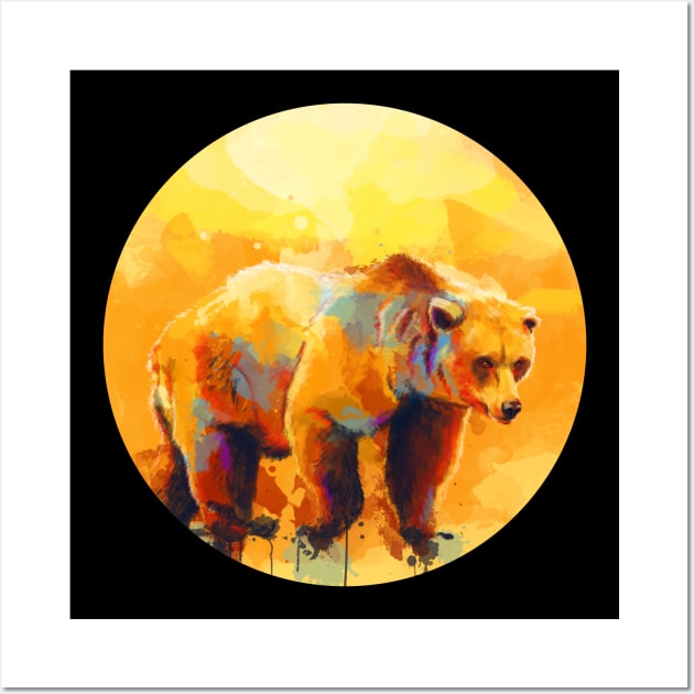 Bear Dream Animal Illustration Wall Art by Flo Art Studio